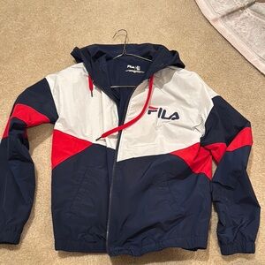 Fila Navy, White, and Red windbreaker Jacket
